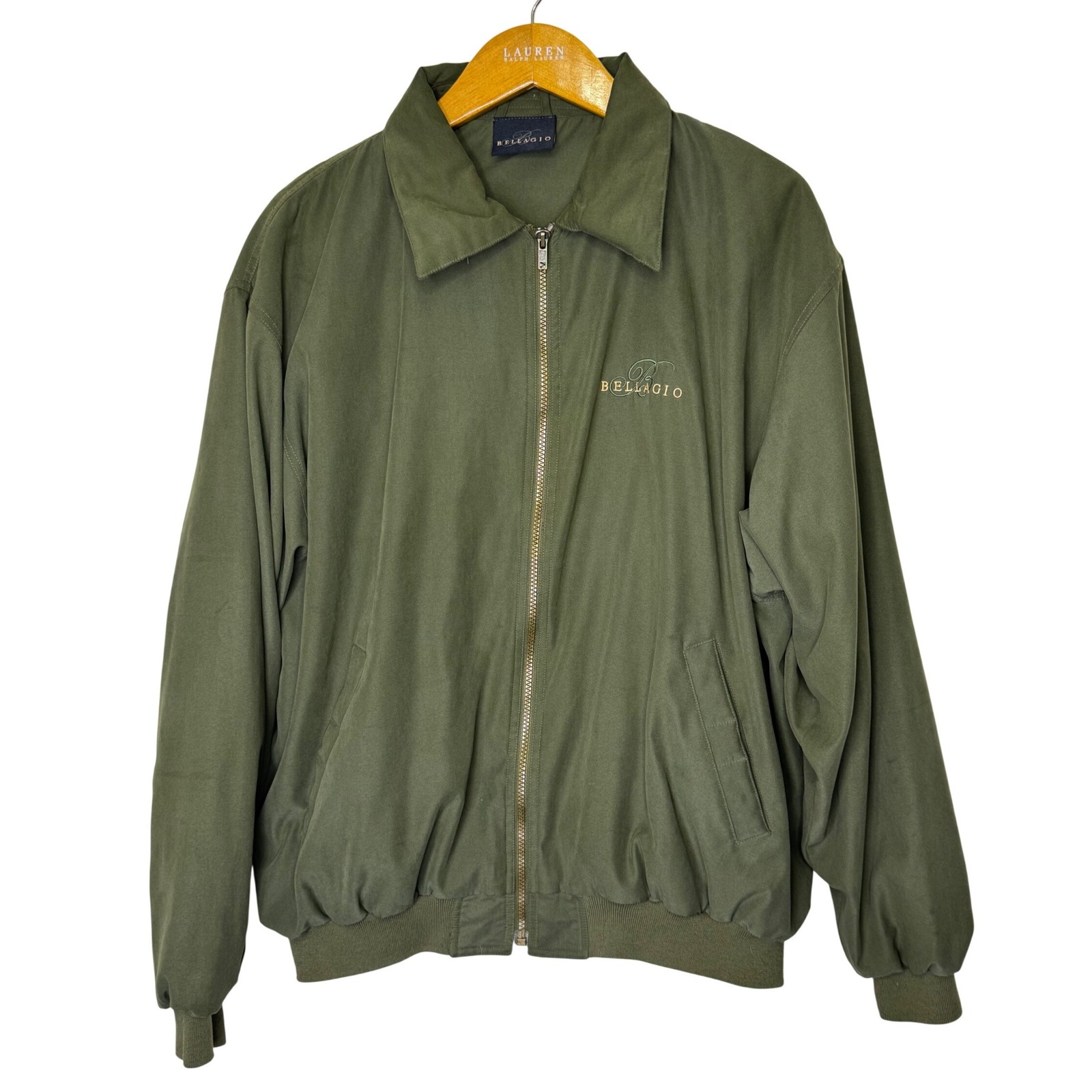 Vintage Bellagio Bomber Jacket Green Mens Xl Green